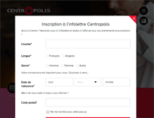 Tablet Screenshot of centropolis.ca